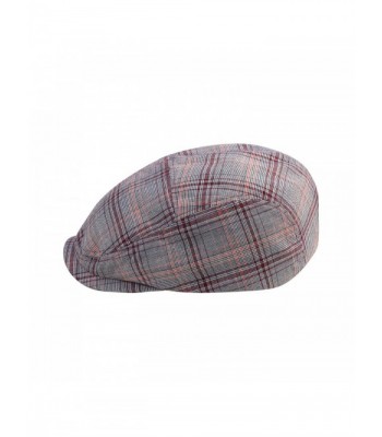 Unisex Polyester Plaid Ivy Cap - Red - CA18255NZ6C