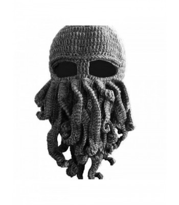 AWEIDS Tentacle Octopus Cthulhu Knit Beanie Hat Cap Wind Ski Mask - Gray - CT11VD4U7TD