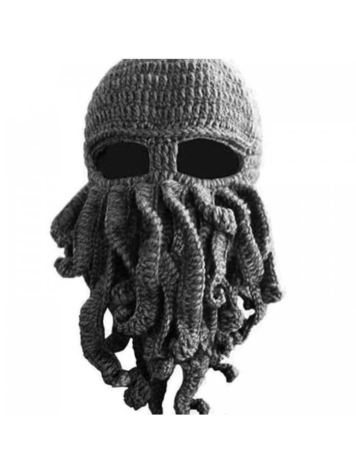 AWEIDS Tentacle Octopus Cthulhu Knit Beanie Hat Cap Wind Ski Mask - Gray - CT11VD4U7TD