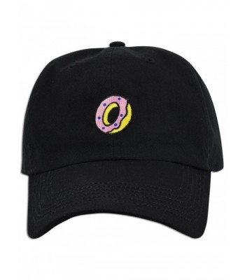 JLGUSA Donut Hat Dad Embroidered Cap Polo Style Baseball Curved Unstructured Bill - Black - CK18279692R