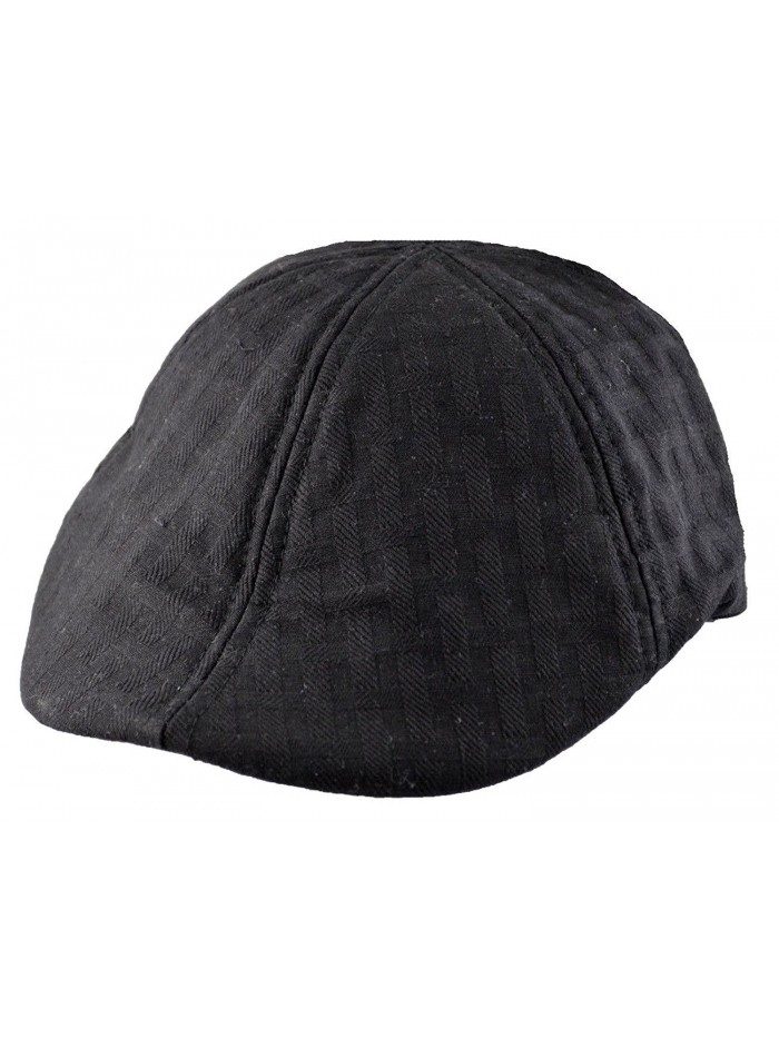 Plain Duckbill Ivy Newsboy Driving Cap Hat Black - C211V2Q665V