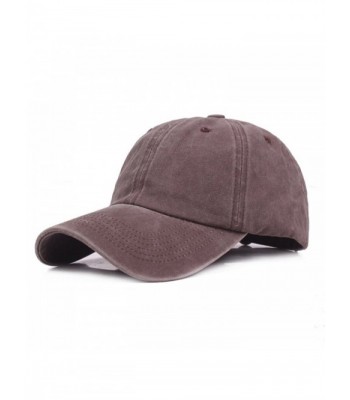 Dad Hat For Men- Mens Adjustable 100% Cotton Baseball Cap - Brown - CL186UXO672