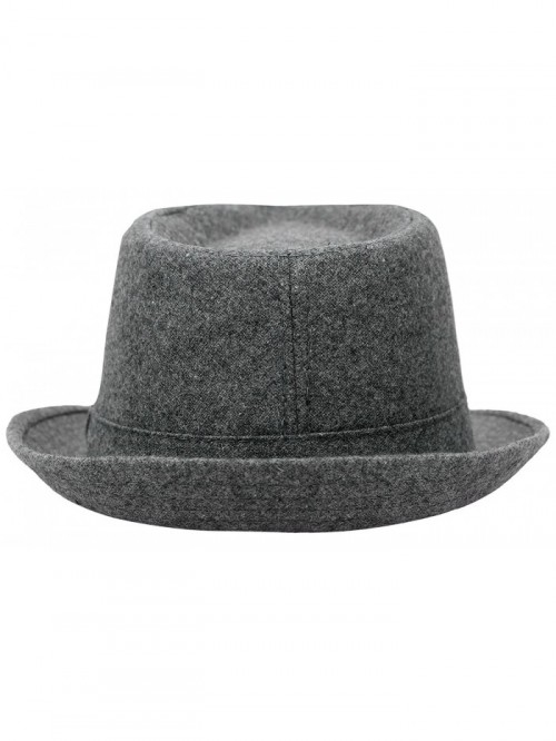 Men's/Women's Cotton Blended Short Brim Fedora Hat Manhattan Hat - C ...