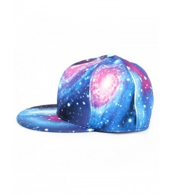 Sunsen Vintage Galaxy Pattern Hip-Hop Baseball Cap Snapback Flat Peak Fit Hat - CT1261AIGIV