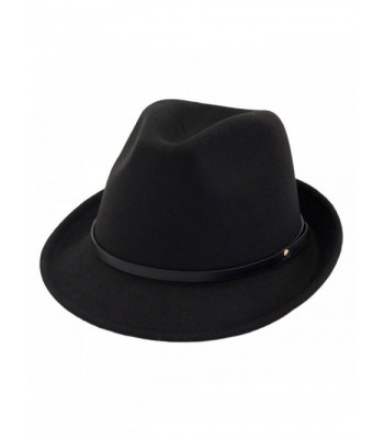 doublebulls hats Fedora Hat Mens Womens Winter Trilby Hat Plain Cap Gentlemens Choice-Multicolor - Black - C8187WEY93M