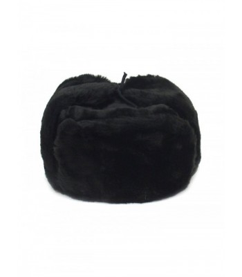 Russian Winter Hat *Shapka-Ushanka*BLACK*Size M (metric 58) - C011HRNPIFH