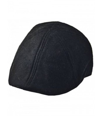 Plain Duckbill Ivy Newsboy Driving Cap Hat Black - CJ110E8Z3MF