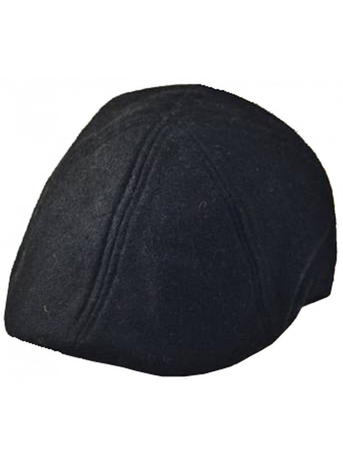 Plain Duckbill Ivy Newsboy Driving Cap Hat Black - CJ110E8Z3MF