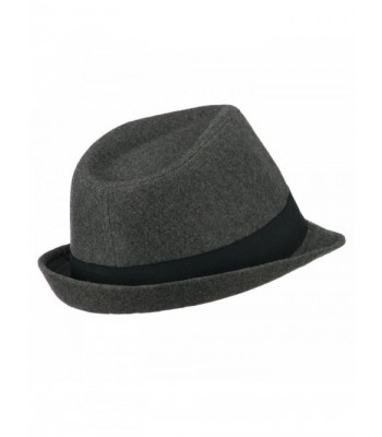 Mens Wool Blend Fedora Grey in Men's Fedoras