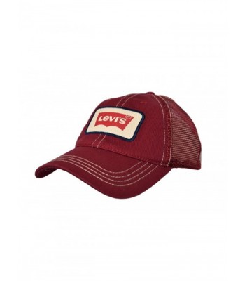 Levi's100% cotton Levi's Men's Batwing Logo Patch Adjustable Snapback Hat - Red - CA184YS6MEW