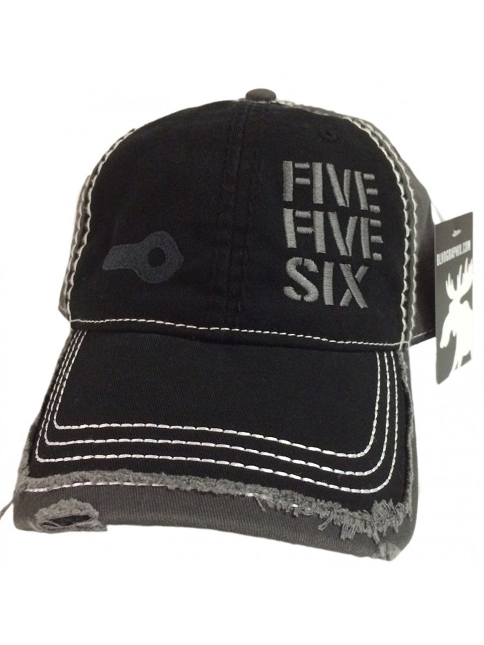 BlvdNorth Five Five Six Ar-15 Hat/Cap Black/Grey Distressed 5.56 2.23 - Black/Grey - C712BHM4DBN