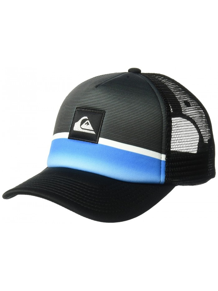 Quiksilver Men's Stripe Downer Trucker Hat - Electric Blue - CI17Z70NWSC