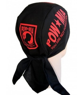 Skull Cap Biker Caps Headwraps Doo Rags - Red POW/MIA - CR12ELHLATX