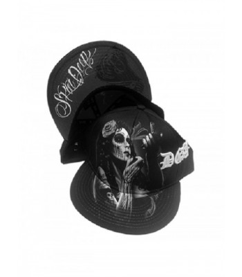 DGA Day of the Dead Rockabilly Art Sublimation Men's Snapback Cap/Hat - Skin Deep - C412CCD60JT