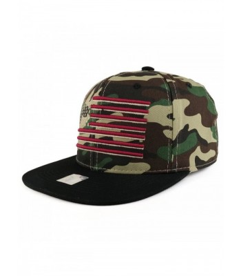 Armycrew American Flag Embroidered Snapback