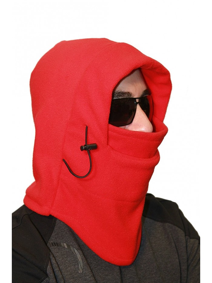 Dzhavael Balaclava Ski Mask Fleece Winter Hat Hats Neck Warmer Gift For Teen Boys - Red - CW12N5RMS0A