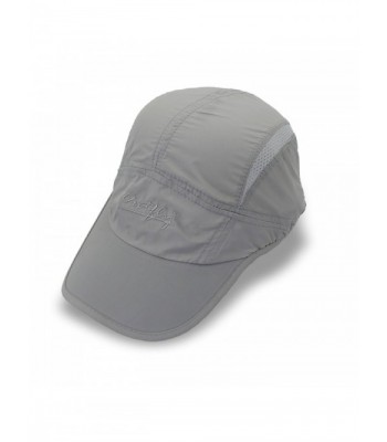 Puli Mens Outdoor Waterproof Quickdrying Long Bill Golf Cap Sun Hat - Grey - C1187TC8RKU