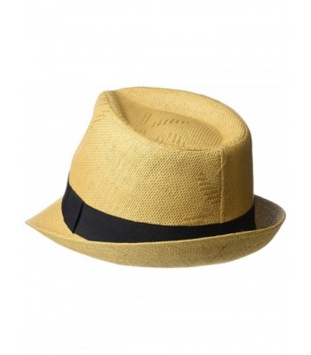 Henschel Straw Fedora Black X Large