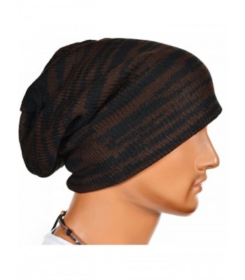 Chic Stripe Knit Slouch Beanie