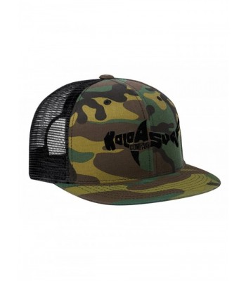 Koloa Shark Logo Mesh Back Trucker Hats in 12 Colors - Camo/Black - CW1240N33DF