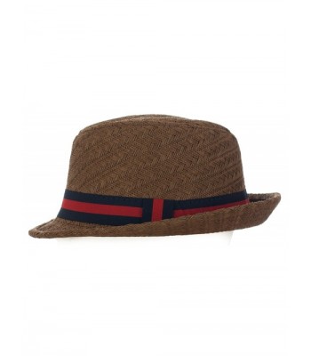 DRY77 Natural Pattern Stripe Fedora