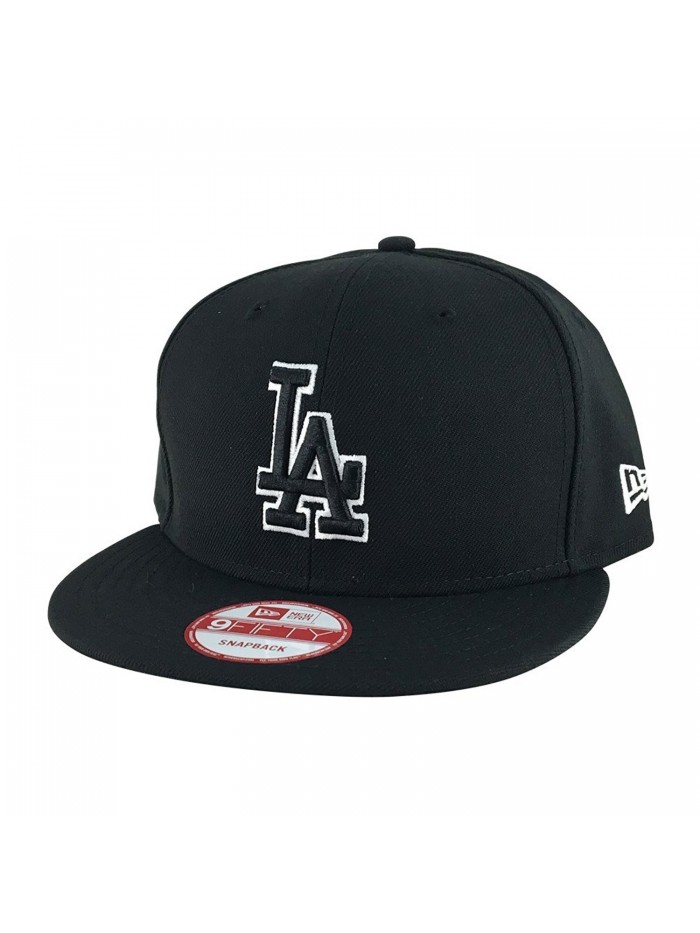 9fifty Los Angeles Dodgers Black White Outline Snapback Hat Cap ...