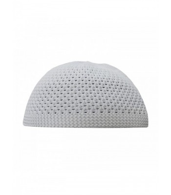 TheKufi White Open-Weave Nylon Stretchy Kufi Hat Skull Cap Beanie - CN17YCXXWCT