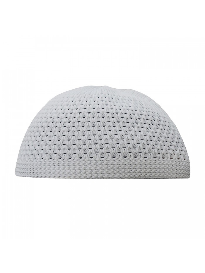 TheKufi White Open-Weave Nylon Stretchy Kufi Hat Skull Cap Beanie - CN17YCXXWCT