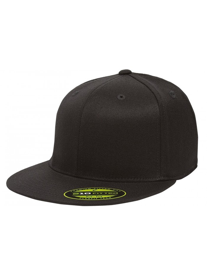 Flexfit/Yupoong 210 Fitted Flat Bill Cap - Black - C1184EUA87T