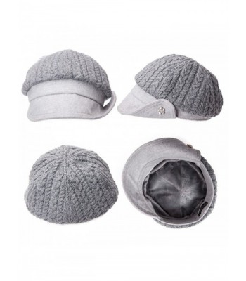 Womens Knitted Beanie Weather newsboy in Men's Skullies & Beanies