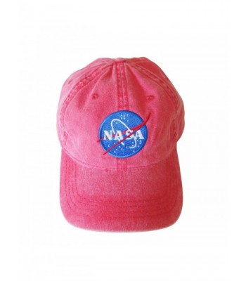 NASA insignia Embroidered Pigment Dyed Cap - Red - CT18438M3HD