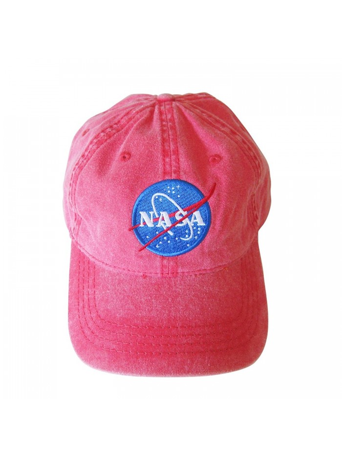 NASA insignia Embroidered Pigment Dyed Cap - Red - CT18438M3HD