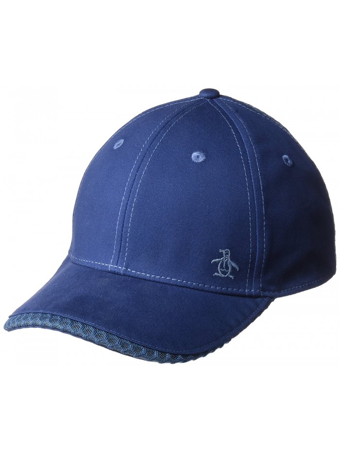 Original Penguin Men's Stretch-Fit Baseball Cap - Dark Denim - C51209XS8ZX