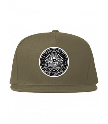 Illuminati Eye Triangle Snapback Hat Cap - Grey - C912N7CYLU5