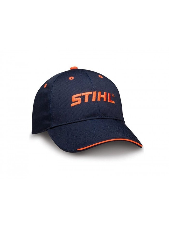 STIHL Navy Fabric Baseball Hat / Cap with Orange Embroidered STIHL logo - CP12JJ6SJEB