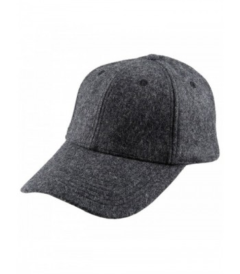 Samtree Unisex Woolen Baseball Cap-Adjustable Wide Brim Warm Snapback Hat - 012-dark Grey - C712N17ER5E