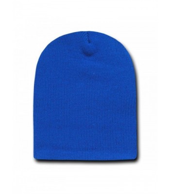 Decky 8 Inch Short Knit Beanie Ski Cap (One Size- Royal Blue) - CI110H02TCR