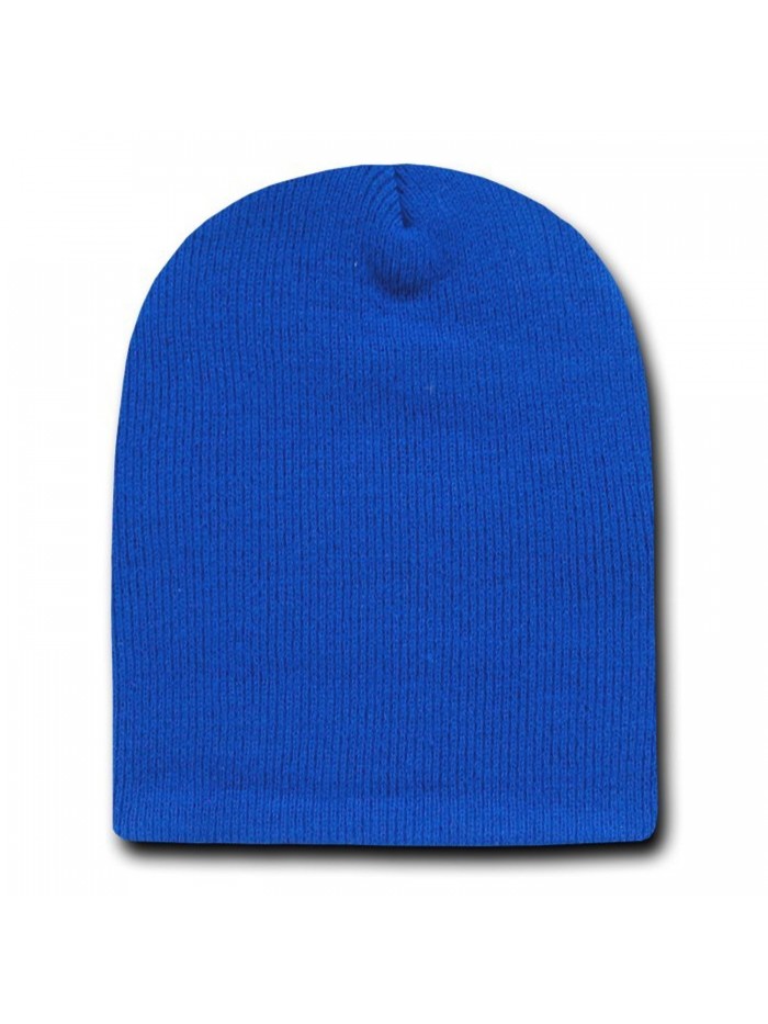 Decky 8 Inch Short Knit Beanie Ski Cap (One Size- Royal Blue) - CI110H02TCR