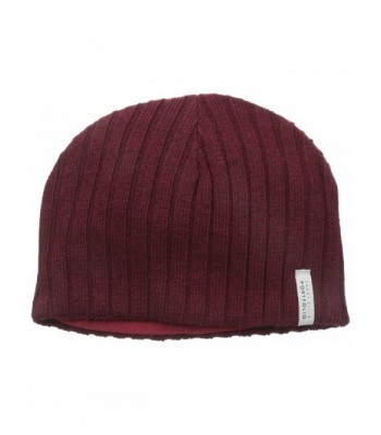 Perry Ellis Men's Reversible Knit Microfiber Beanie - Syrah - CG11AJBXIUF