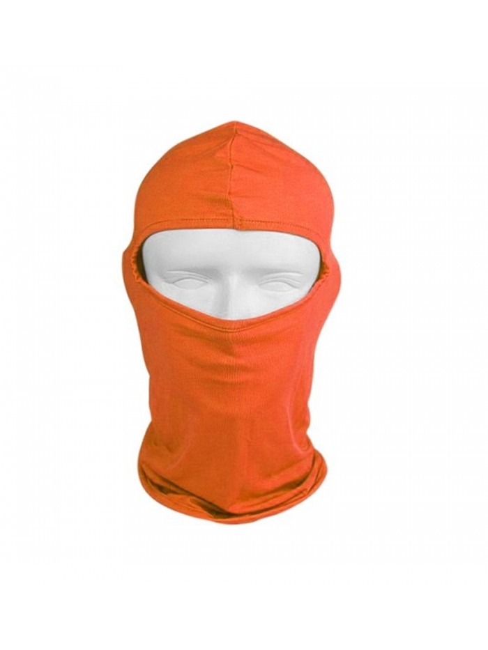 QueenTek Motorcycle Cycling lycra Balaclava Full Face Mask For Sun UV Protection - Orange - C311FJCITO5