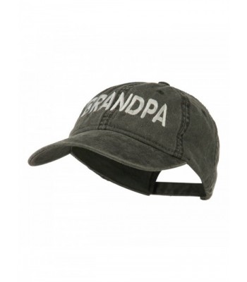 Wording Grandpa Embroidered Washed Cap
