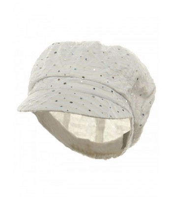 Glitter Newsboy Cap-White - CW111GHV51V