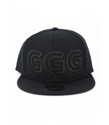 GGG BLACK ON BLACK FLAT SIX PANEL PRO STYLE SNAPBACK HAT 1965 - C1185GZHSQT