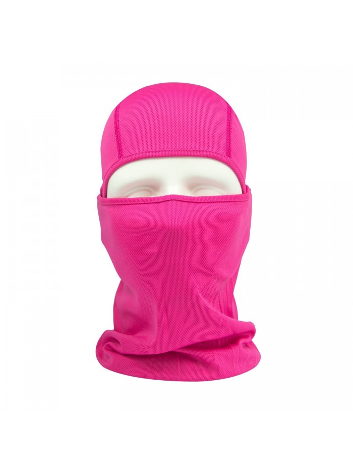 Balaclava Face Mask- HikeValley Adjustable Motorcycle Windproof UV Protection Breathable Unisex Hood Mask - Rose - C218624G6KQ