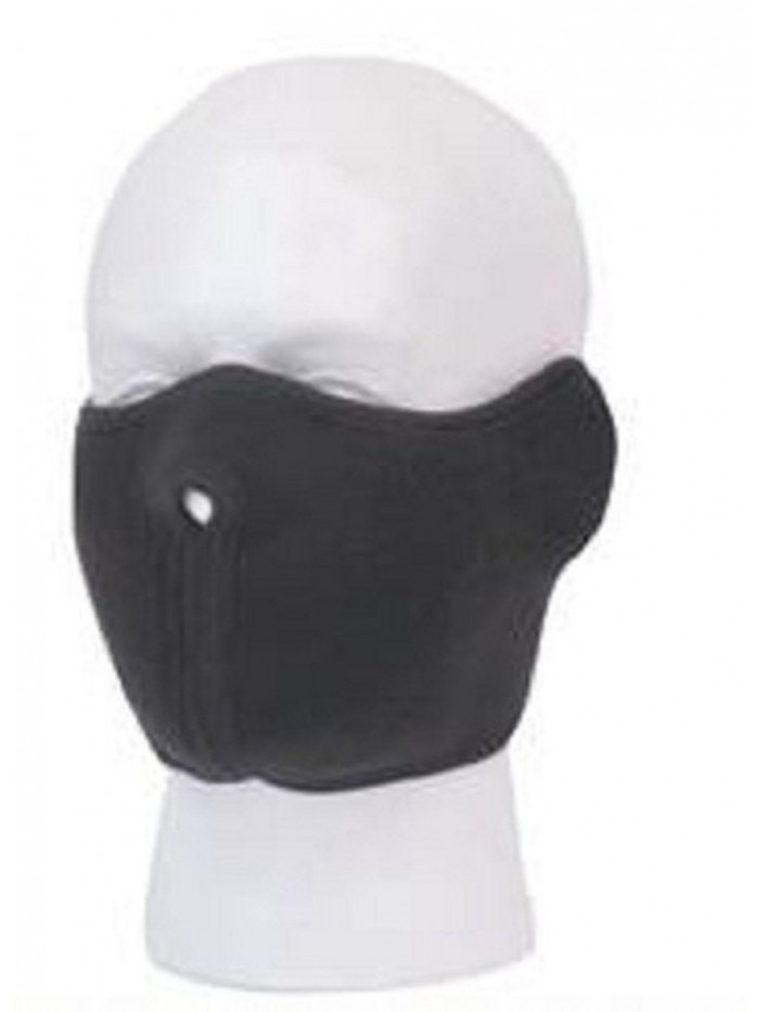 POLAR FLEECE HALF COVER FACE SKI MASK BLACK BALACLAVA - CI114GDTKMX