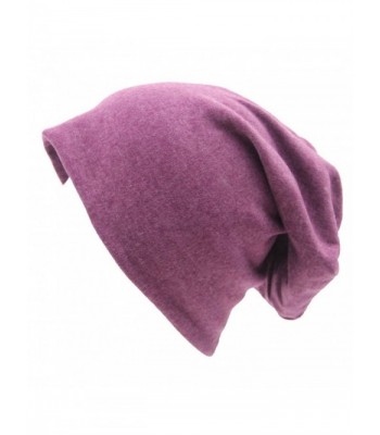 XiFe Unisex Indoors Cotton Beanie- Soft Sleep Cap For Hairloss- Cancer- Chemo - Purple - CW125OF7R8F