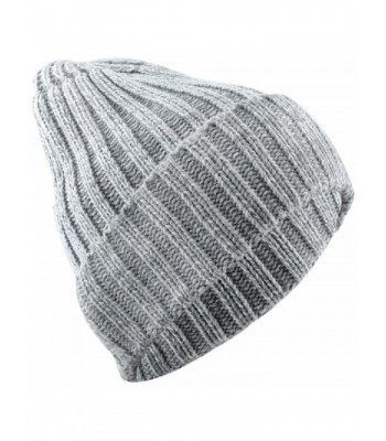 squaregarden Beanie Hats for Men Women-Winter Warm Baggy Ski Hat Knit Slouchy Cap - Grey & White - C6189I5G4K9