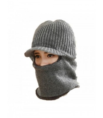 Eonyea Winter Warm Hat Face Scarf Cable Skull Windproof Cap For Skiing Walking Knit Wool - CD1896HKOKS