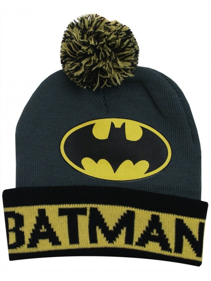 Batman Grey Cuffed Beanie Hat - C411O4817KX