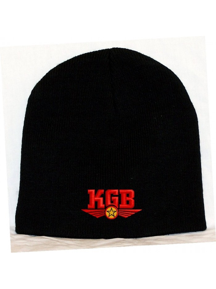 KGB Embroidered Skull Cap - Black - CT1184WQBFL